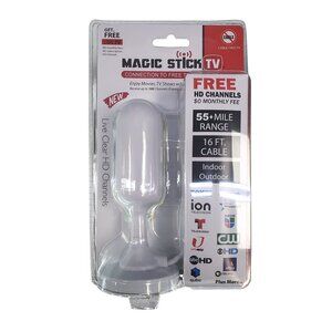 Magic Stick TV MS-55max Jumbo 4k indoor Antenna Fire Stick TV HDTV 1080P HD WH